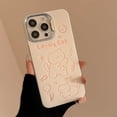thumbnail image 2 of Funda suave con diseño de gato y flores de dibujos animados para iPhone (blanca, iPhone 16 Pro Max), 2 of 6