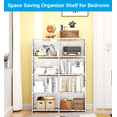 thumbnail image 4 of 8 Cubes Portable Storage Shelf Organizer, Organization Shelf Unit DIY Boolself Bookcase Closet Cabinet for Bedroom Study Office Home Living Room, White, 4 of 9