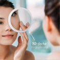 thumbnail image 4 of 10x Magnifying Mirror With 3 Suction Cups, Make-up Mirror With 10x Magnification, 4 of 5