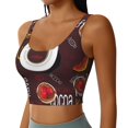 thumbnail image 2 of Bixox Women's A Cup Of Black Coffee On A Saucer Pattern Fitness Navel Tank Top U-Back Yoga Tank Top Sweatshirt Sports Bra, 2 of 7