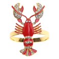 thumbnail image 2 of Milue 12Pcs Cute Lobster Napkin Rings Metal Serviette Buckle Holder Theme Party Decor, 2 of 7