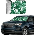 Green Leaves Printing Car Sun Shade Front Window Sunshade for Most
