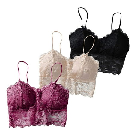 3pcs Women s Plunge Bra Vest Have A Chest Pad Wearing Sports Underwear
