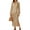 Khaki, variant on Womens Long Sleeve Crochet Swimsuit Cover Up V Neck Collared Mesh Knit Long Beach Coverup Maxi Dress