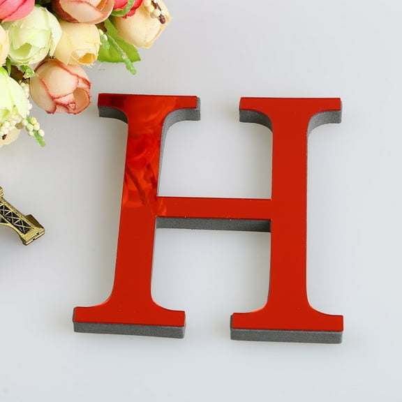 Pegatinas de pared acrílicas con 26 letras para espejo, para decorar el hogar y el arte mural.