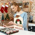 thumbnail image 4 of HomeKingdee Christmas Aprons Red Holiday Kitchen Cooking Apron Adults Buffalo Plaid Apron for Baking Gardening, 4 of 6