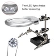 thumbnail image 2 of Magnifying Glass Helping Jewelry Magnifier Antique Jewelry Steel Magnifier 5X Magnifying Glass With LED Light And Clip, 2 of 8