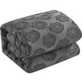 thumbnail image 2 of Nanshing Tammy 7 Piece Modern 3D Geometric Pattern Comforter Set, Queen, White, 2 of 5