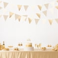 thumbnail image 4 of Champagne Gold Party Decorations Metallic Champagne Gold Beige Fabric Pennant Banner Triangle Flag Garland Streamers for Birthday Anniversary Wedding Bridal Shower Martini Party Supplies, 4 of 4