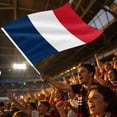 thumbnail image 2 of France Telescoping Fan Flag – 1.6m Extendable Pole & Large Blue White Red National Banner for Soccer Matches & Celebrations, 2 of 6