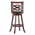 thumbnail image 3 of Boraam Siena 29in. High Back Swivel Wood Kitchen Bar Stool - Cherry Finish, 3 of 7