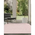 thumbnail image 3 of Unique Loom Outdoor Trellis Textured Collection Area Rug - Osage (7' 10" x 10' Rectangle Pink), 3 of 9