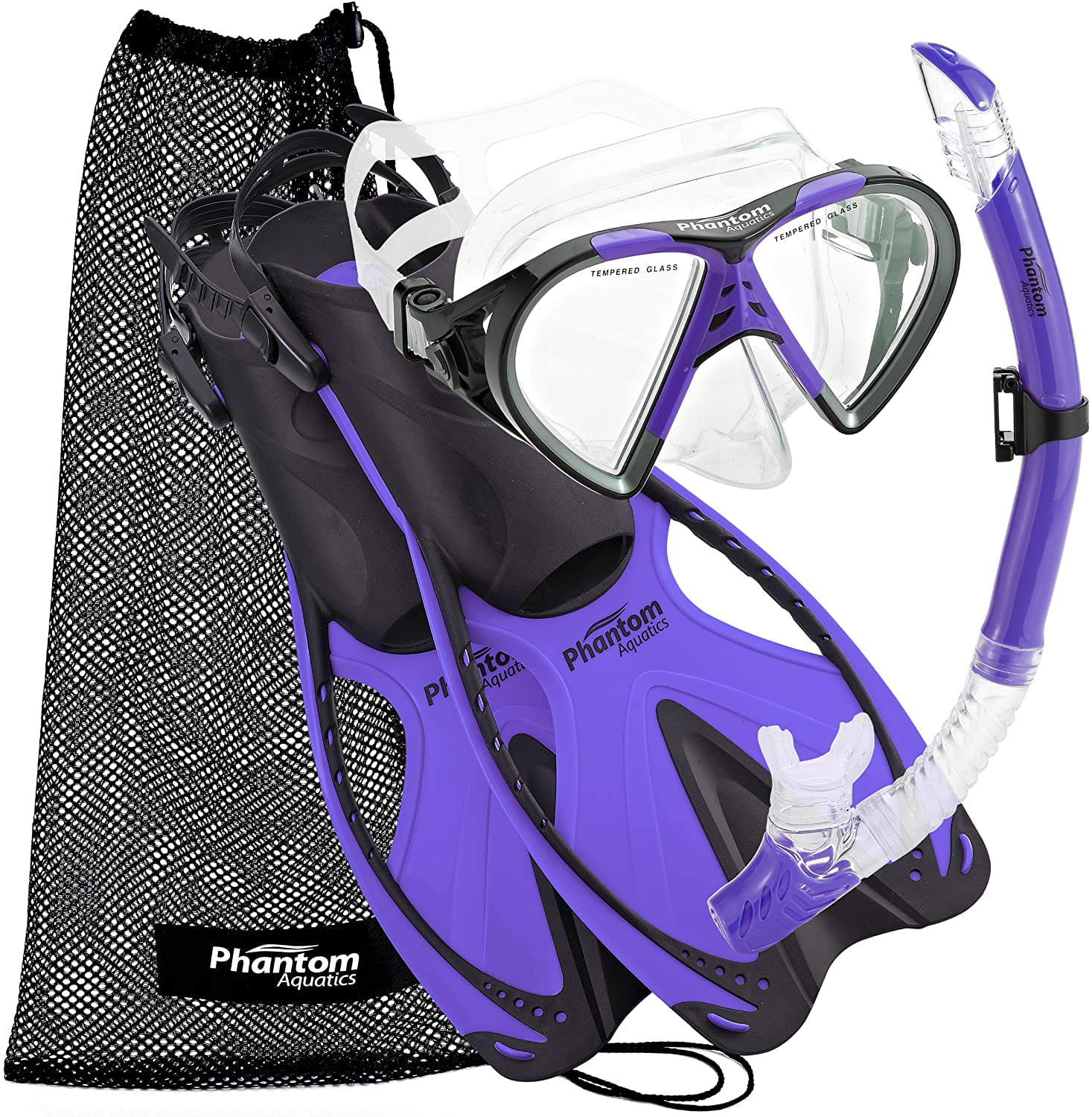 Crane Mask & Snorkel+Flipper Combo Full Diving Fins Set Snorkelling Top Quality 