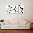 thumbnail image 2 of Black and White Abstract Line Wall Art Print Girl Lady Dancing Modern Canvas Painting, 2 of 6