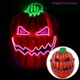 thumbnail image 5 of Máscara de cabeza de calabaza de terror de Halloween para mujeres y hombres, máscara de cara completa para fiesta de disfraces, accesorios de Cosplay divertidos, suministros de Rave, 5 of 5
