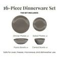 thumbnail image 3 of Larder & Vine 16 Ceramic Stoneware Dishes | Everyday Plate and Bowl Set | Table Set for 4, 3 of 8
