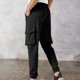 thumbnail image 5 of Pantalones de trabajo con bolsillos para hombre para primavera-verano: pantalones deportivos ligeros, transpirables y holgados para correr y hacer ejercicio, con diseño de pierna estrecha, 5 of 8