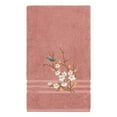 thumbnail image 2 of Authentic Hotel and Spa  Turkish Cotton Blue Bird Embroidered Tea Rose Bath Towel, 2 of 3