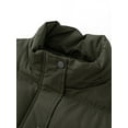 thumbnail image 4 of GGleaf Women's Plus Size Hooded Warm Winter Coat Quilted Thicken Puffer Jacket with Removable Hood Army Green 1X, 4 of 9