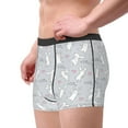 thumbnail image 2 of Xecao Boxeurs pour Hommes Fun Rabbit Imprimé avec Ceinture Élastique Douce et Design de Capsule Spatiale 3D Respirant et Confortable - Grand, 2 of 5
