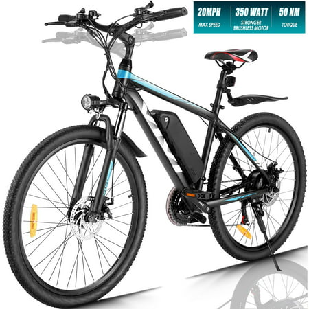 VIVI Electric Bike for Adults 26'' 350W Electric Mountain Bike with 10.4Ah Removable Lithium Battery, Shimano 21 Speed Gears Adult Electric Bicycles, 19 MPH Adults Ebike Up to 50 Mile