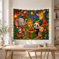 thumbnail image 5 of Festive Gathering Seven With Jungle Animals Magical Woodland, Spooky Gothic for Gothic Decor Fans, Dark Art Decor, Halloween Gift, Tapestry Wall Hanging for Bedroom and Dorm, 5 of 7