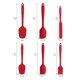 thumbnail image 2 of Juego de espátula de silicona, 6 piezas de utensilios de cocina de calidad alimentaria con espátula térmica con cepillo de silicona, rojo, 2 of 6