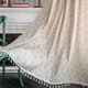 thumbnail image 1 of Cortinas opacas bohemias, cortinas de macramé de lino y algodón beige con borlas y rayas verticales de punto de ganchillo para sala de estar, dormitorio, comedor, 1 pieza, 1 of 6