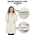 thumbnail image 5 of WenVen Women's Winter Coat Warm Puffer Jacket Windproof Fleece Jacket Beige 2XL, 5 of 8