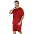 thumbnail image 4 of Inkmeso Solid&nbsp;Top and Shorts Soft Lounge Set 2 Piece Nightwear For Men's&nbsp;Half&nbsp;Sleeve Shorts Set, 4 of 7