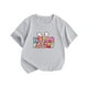 thumbnail image 1 of Gibobby Blusa Termica Nueva ropa para niños de verano, camiseta de manga corta para niñas de estilo europeo y estadounidense, camiseta para niños con cuello redondo y estampado （Gris， 5-6 Años), 1 of 5