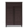 thumbnail image 2 of Baxton Studio Glidden Dark Brown Wood Modern Shoe Cabinet (Tall), 2 of 4