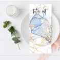 thumbnail image 2 of Koyal Wholesale Gold Blue Agate Printable Wedding Paper Menu Cards for DIY Printer, Pack of 52, 2 of 5