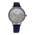 thumbnail image 1 of CRB013 La Basic - Silver/Blue Leather Strap Watch by Charlotte Raffaelli for Women - 1 Pc Watch, 1 of 2