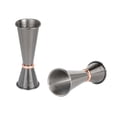 thumbnail image 3 of Bar Lux 1 oz / 2 oz Black-Plated Stainless Steel Jigger - Japanese Style, Copper-Plated Ring - 1 count box, 3 of 11