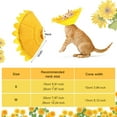 thumbnail image 2 of Sunflower Cat Recovery Collar Soft Cat Cone Collar Pet Cones for Cats Cotton Pet Cone Collar Adjustable Sunflower Elizabeth Collar Postoperative Protection Soft Cone for Cats and Dogs(Small), 2 of 6