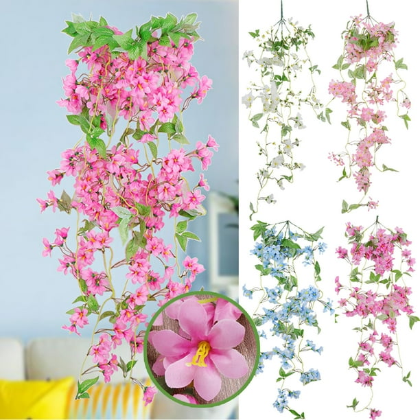 Travelwant Artificial Hanging Plants, Artificial Flower 40 Inches Bushy