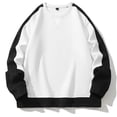 thumbnail image 4 of 2DXuixsh Chandails à Capuche pour Hommes Chandail de Sport pour Hommes Printemps Automne Col Rond Couple Ample Tenue Décontractée Tendance Mode Chandail pour Jeunes Chandail en Molleton chandail Blanc Taille TTTG, 4 of 5