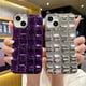 thumbnail image 3 of Carcasa de teléfono móvil de silicona de color sólido para iPhone 14 de Apple 15promax con galvanoplastia cóncava y convexa, carcasa blanda avanzada de 12 pulgadas, 3 of 6