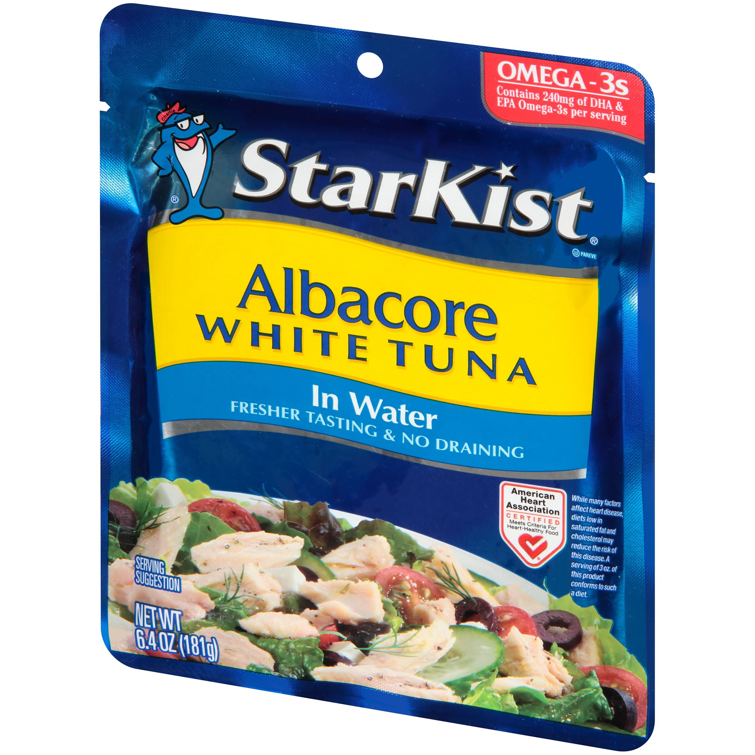 StarKist Albacore White Tuna Pouch in Water, 6.4 Ounce Pouch (12 PACK