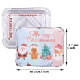 thumbnail image 3 of YouLoveIt 50 Pcs Christmas Aluminum Foil Pans 10 Holiday Print Designs Aluminum Food Containers Disposable, Tin Foil Containers for Treat Exchange & Goody Party Leftovers, 3 of 3