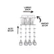 thumbnail image 5 of Candil de Cristal Cortado Gamalux Williams Krystal Flat de 3 Luces, 5 of 5