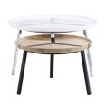 thumbnail image 4 of ACME Casia 2Pc Pk Nesting Table Set in White & Natural, 4 of 5