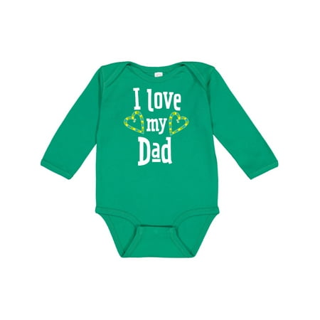 

Inktastic I Love my Dad- hearts Gift Baby Boy or Baby Girl Long Sleeve Bodysuit