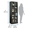 thumbnail image 5 of Mainstays Glass Door Storage Cabinet Bookcase, Black Finish, 5 of 17