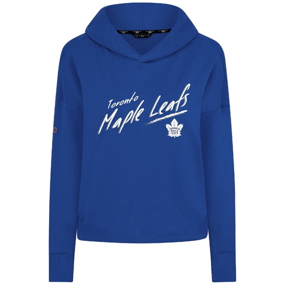 Women's Levelwear Royal Toronto Maple Leafs Sweet Sizzle Tri-Blend Cropped Pullover Hoodie