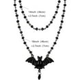 thumbnail image 3 of Top-kevin Gothic Bat Necklaces Moon Cross Necklaces Black Crystal Chain Halloween Black Pendant Choker Halloween Jewelry for Woman, 3 of 8