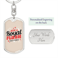 thumbnail image 2 of I Won The Royal Flush Gambler Stainless Steel or 18k Gold Premium Swivel Dog Tag Keychain, 2 of 16