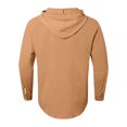thumbnail image 3 of RUTAYY Men's Shirts Long Sleeve Casual Solid Color Hooded Cardigan Button Down Comfortable Breathable Holiday Chic Blouse, 3 of 5