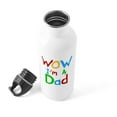 thumbnail image 4 of CafePress - WOW I'm A Dad Stainless Water Bottle 1 - Stainless Steel Water Bottle, Sports Bottle, 1.0L, 4 of 5